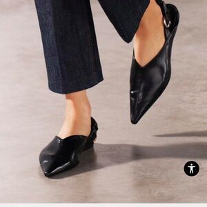 brand new/nvr worn outside Zara sling back pointed toe flats